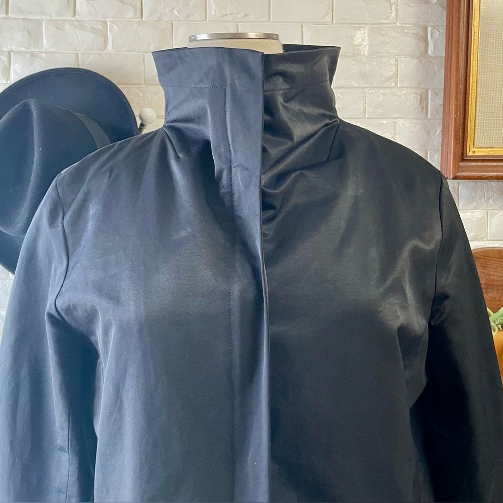 SOLD OUT EILEEN FISHER Cotton Nylon Stand Collar Coat
Black Mid-Length Jacket - Picture 7 of 16